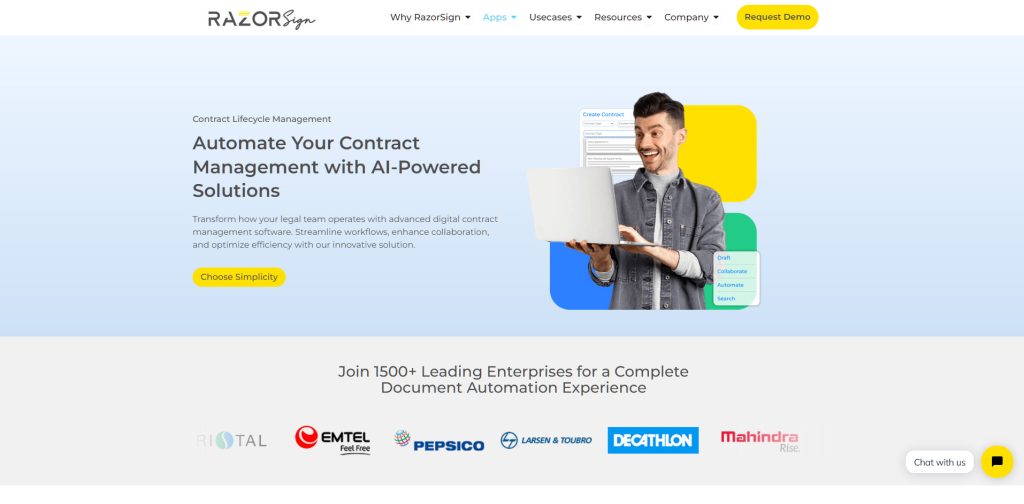 Razorsign CLM Page New