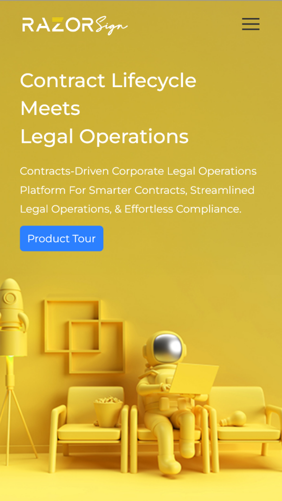 Razorsign Website Mobile Screenshot - Existing